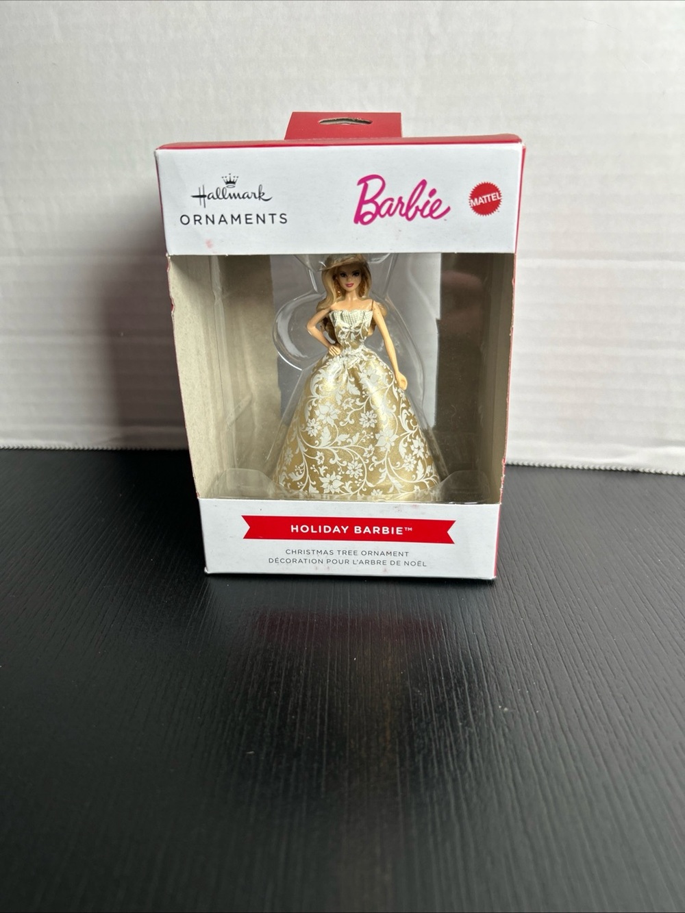 Hallmark Barbie Holiday Ornament in Gold and White - Hallmark